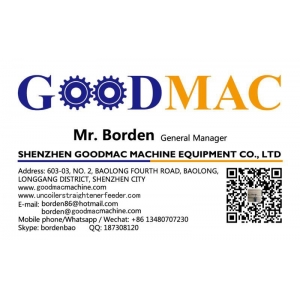 Mr. Borden's new business card and WeChat QR code
