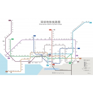 Shenzhen city metro map